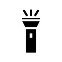 lampe de poche icône vecteur symbole conception illustration