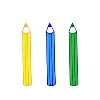 crayon plat vecteur illustration. éducation concept, retour à école. multicolores griffonnage vecteur illustration