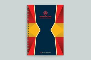 rouge et noir Couleur carnet couverture conception vecteur