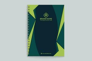 entreprise vert Couleur carnet couverture conception vecteur