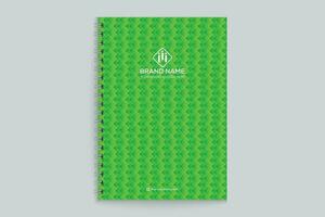 entreprise vert Couleur carnet couverture conception vecteur