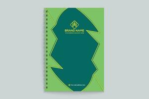 entreprise vert Couleur carnet couverture conception vecteur