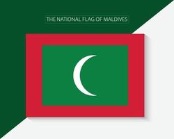 le drapeau national des maldives vector design