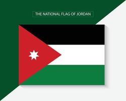 le drapeau national de la conception de vecteur de jordanie