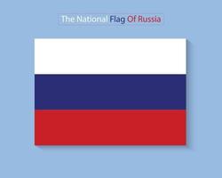 le drapeau national de la conception vectorielle de la russie vecteur