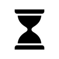 le sable l'horloge icône vecteur symbole conception illustration
