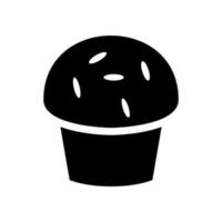petit gâteau icône vecteur symbole conception illustration