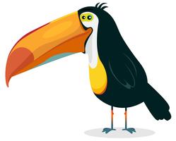 Toucan de dessin animé mignon vecteur