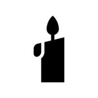 bougie icône vecteur symbole conception illustration