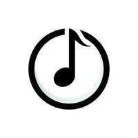 la musique Ton logo dans cercle conception vecteur