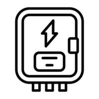 icône de vecteur de panneau électrique