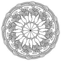 Noël mandala, méditatif coloration page avec houx, Noël des balles et fleuri motifs vecteur