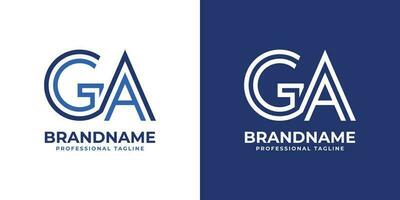 lettre Géorgie ligne monogramme logo, adapté pour affaires avec Géorgie ou ag initiales. vecteur