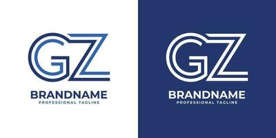 lettre gz ligne monogramme logo, adapté pour affaires avec gz ou zg initiales. vecteur