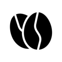 café haricot icône vecteur symbole conception illustration