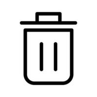 poubelle poubelle icône vecteur symbole conception illustration