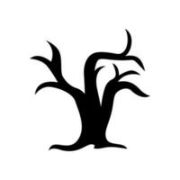 vieux arbre icône vecteur symbole conception illustration