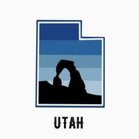 vecteur de silhouette arches nationale parc dans Utah parfait pour impression, etc.