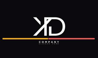 kd alphabet lettres initiales monogramme logo dk, k et d vecteur