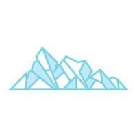 Montagne logo, antarctique iceberg logo conception, la nature paysage vecteur, produit marque illustration icône vecteur