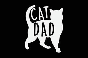 chat papa marrant du père journée T-shirt conception vecteur
