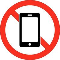 aucun signe de restriction d'interdiction d'utilisation de téléphones portables vecteur