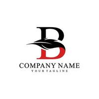 initiale lettre b logo avec plume. branché conception concept luxe plume élément et lettre b pour entreprise vecteur