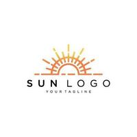 Soleil logo conception vecteur modèle icône symbole illustration