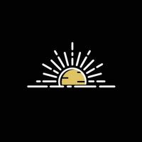 vecteur de modèle de conception de logo soleil