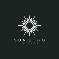 vecteur de modèle de conception de logo soleil
