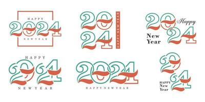2024 content Nouveau année logo texte conception. 2024 nombre conception modèle. vecteur illustration.