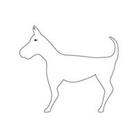 chien ligne icône vecteur illustration symbole conception