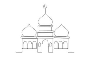 illustration de une mosquée pour les musulmans vecteur