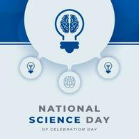 nationale science journée fête vecteur conception illustration pour arrière-plan, affiche, bannière, publicité, salutation carte