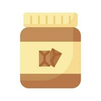 Chocolat propager pot icône isolé sur blanc Contexte. cacao sucré marron crème dessert pour petit déjeuner vecteur