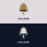 combinaison cloche lampe pendaison icône logo. vecteur