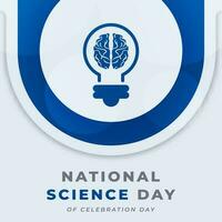 nationale science journée fête vecteur conception illustration pour arrière-plan, affiche, bannière, publicité, salutation carte