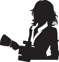 journaliste vecteur silhouette illustration