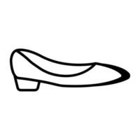 une magnifique conception icône de plat chaussure vecteur