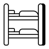 prime Télécharger icône de couchette lit vecteur