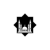 modèle de conception mosquée icône vector illustration