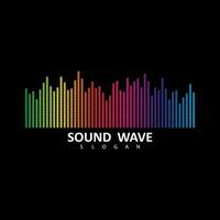 l'audio coloré vague logo. vecteur égaliseur élément. du son vague illustration logo vecteur icône modèle