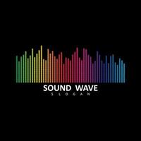 l'audio coloré vague logo. vecteur égaliseur élément. du son vague illustration logo vecteur icône modèle