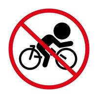 vélo utilisation interdit. limité vélo parking zone. vecteur. vecteur