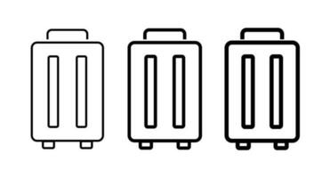 valise icône ensemble avec différent ligne épaisseurs. bagage. vecteur. vecteur