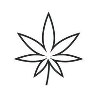 marijuana feuille icône vecteur conception illustration cannabis symbole