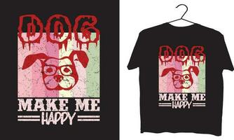 conception de t-shirt pour chien vecteur