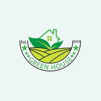 vecteur vert éco maison logo concept