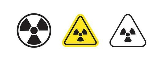 panneaux de le menace de radiation. avertissement signe. mise en garde panneaux. vecteur évolutif graphique