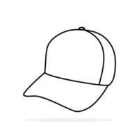 base-ball casquette icône isolé sur blanc Contexte. de face et côté vue modifiable accident vasculaire cérébral vecteur illustration.